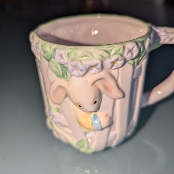Applause 3D Bunny Rabbit Peter Cottontail Ceramic Glazed Collectible Easter Mug - Picture 2 of 6